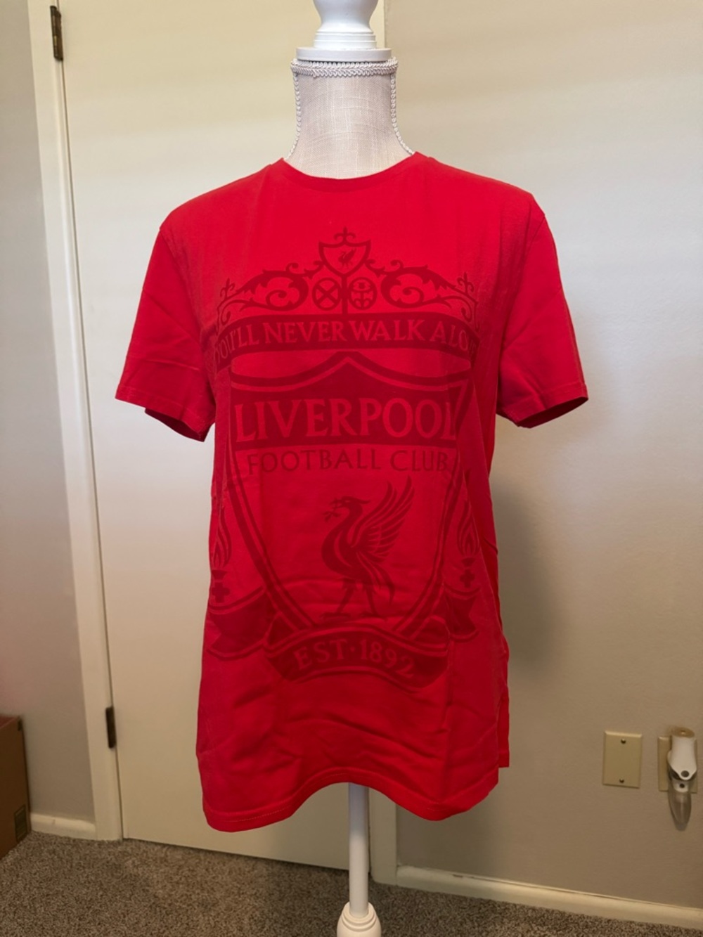 Liverpool Red Short Sleeve Graphic Tee with Crest